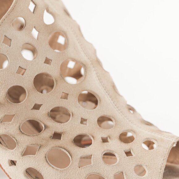 Prada Quarzo Suede Laser Cut Ankle-Strap Sandals - Picture 7 of 9